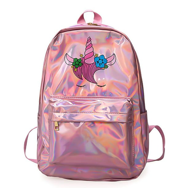 Harry Potter Hogwarts  Children's Sliver Glitter School Bag Rucksack Backpack.